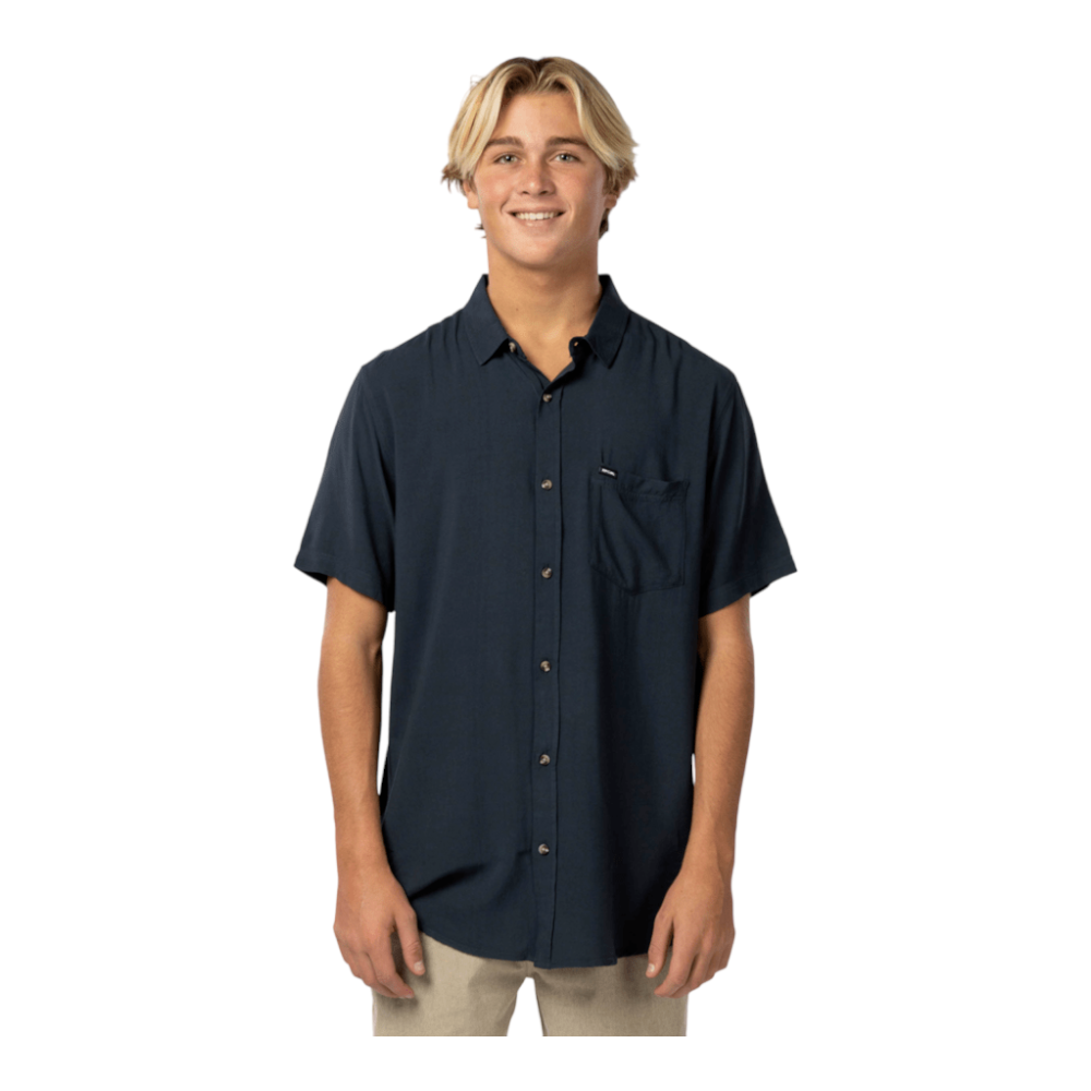 Navy blue short sleeve 2025 shirt