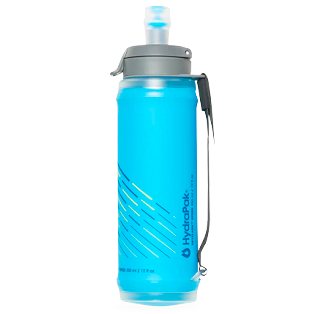 Hydrapak Flux+ 1.5L Water Bottle in Clear / HP Blue