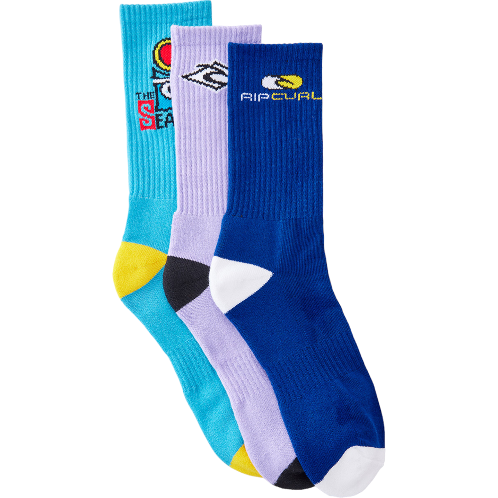 Rip Curl Retro crew fleece Sock 3 Pack