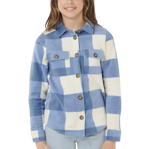 Rip Curl Girls Neon Isles Fleece Shirt - Blue