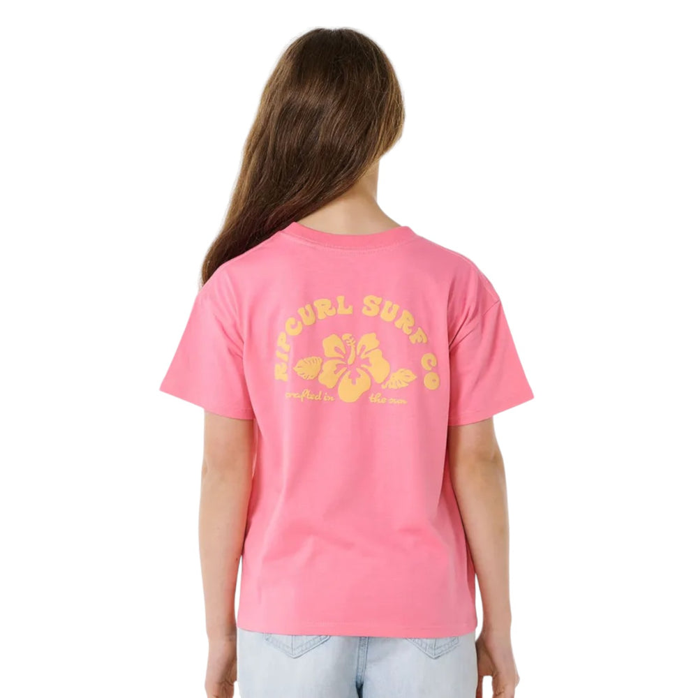 Rip Curl Kids Hibiscus Heat Logo Tee -Girl Short Sleeve