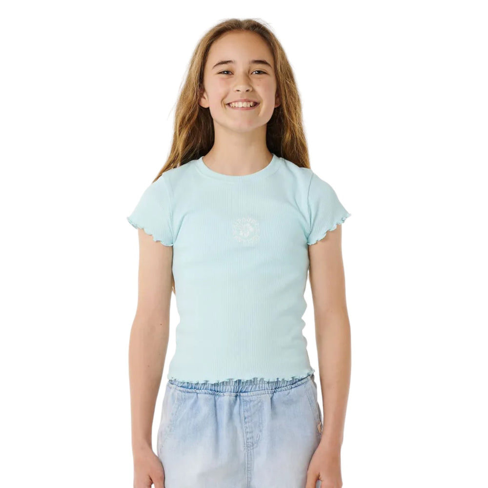 Rip Curl Kids Hibiscus Heat Rib Tee -Girl Short Sleeve