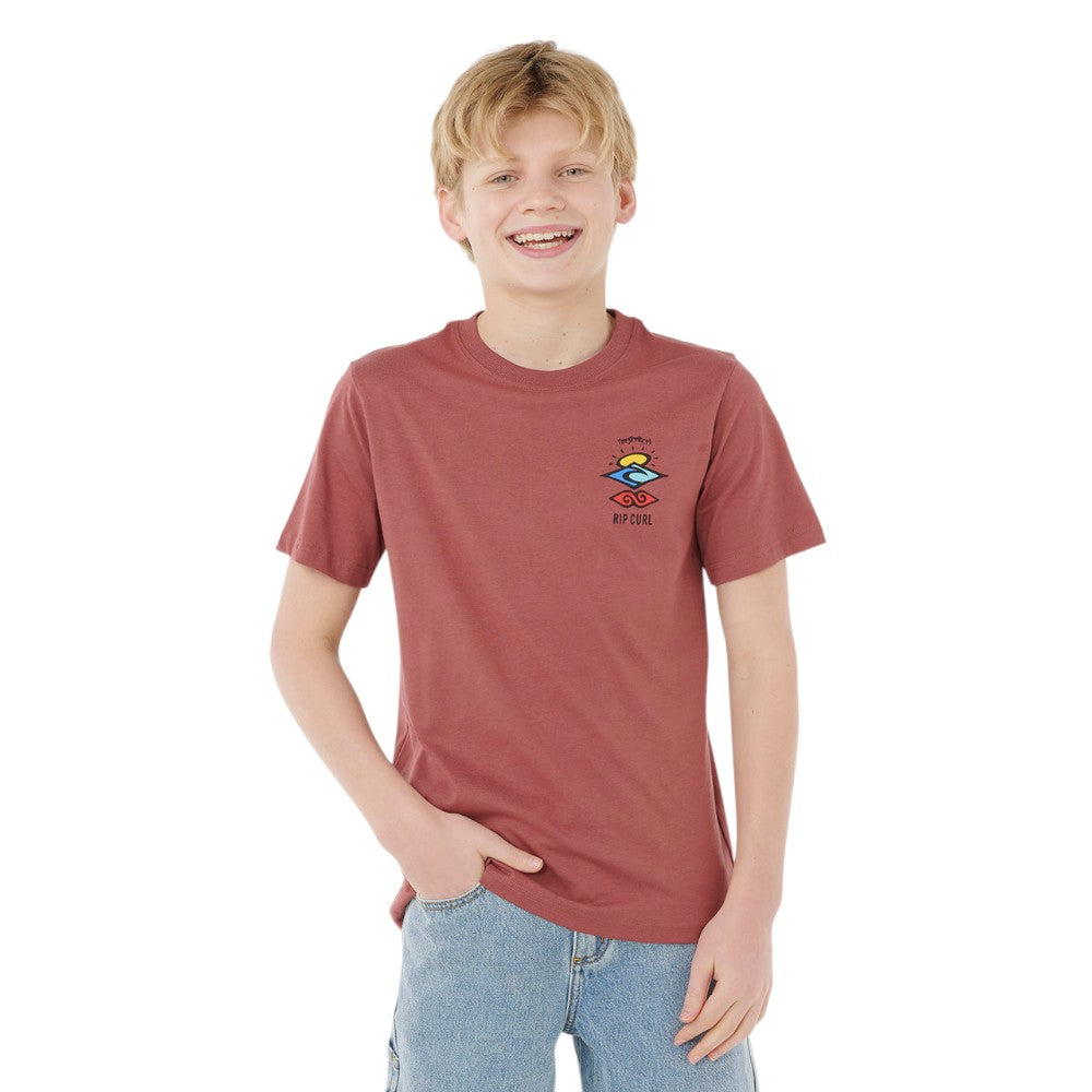 T-shirt Rip Curl pour enfants avec icône de recherche