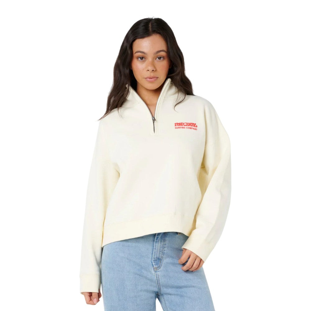 Rip Curl Women's Surf Puff 1/4 Zip Crew