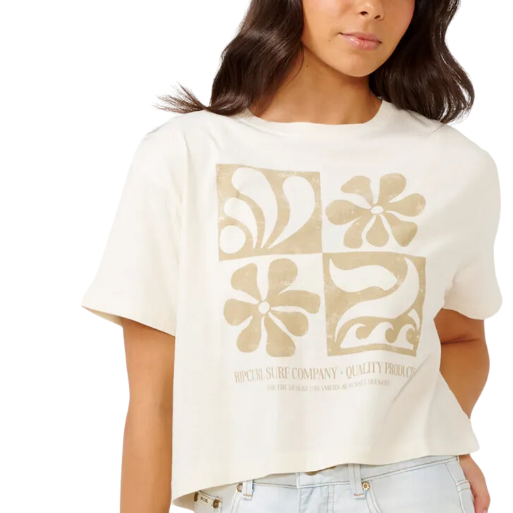 Ripcurl Womens Sunset Seeker Crop Tee