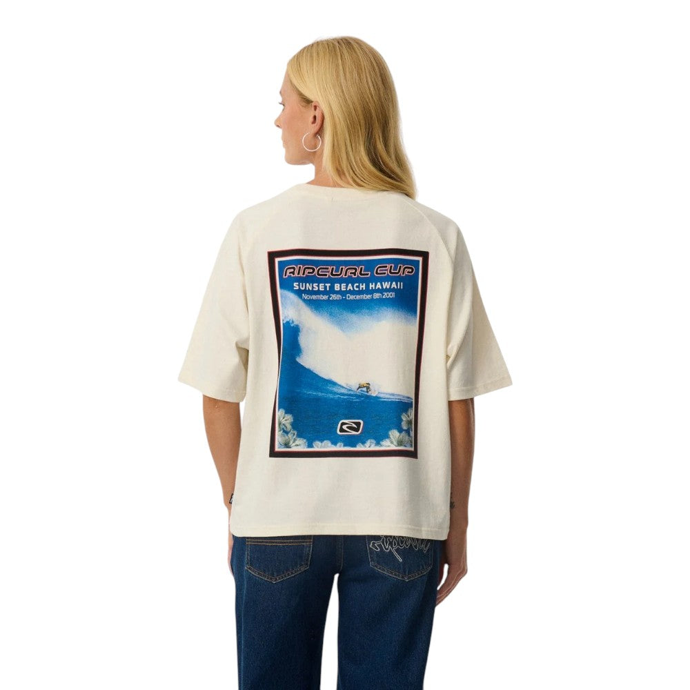 Rip Curl Women's Sunset Beach Raglan Boxy T-shirt