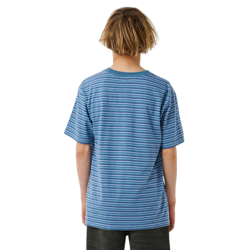 Ripcurl Kids Shred Revival Stripe Tee -Garçon à manches courtes