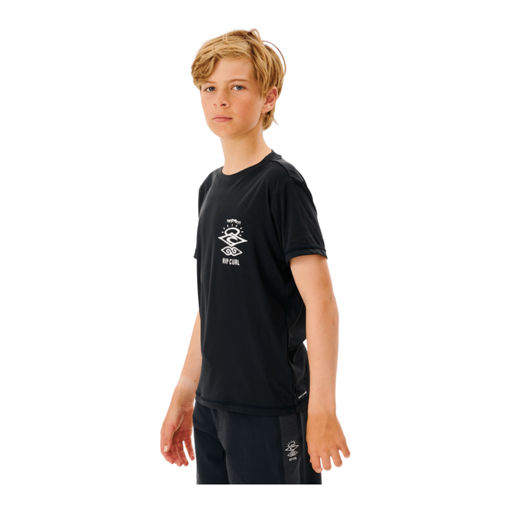 Rip Curl Icons Surflite Short Sleeve UV Rashguards - Boys (8-16 years)