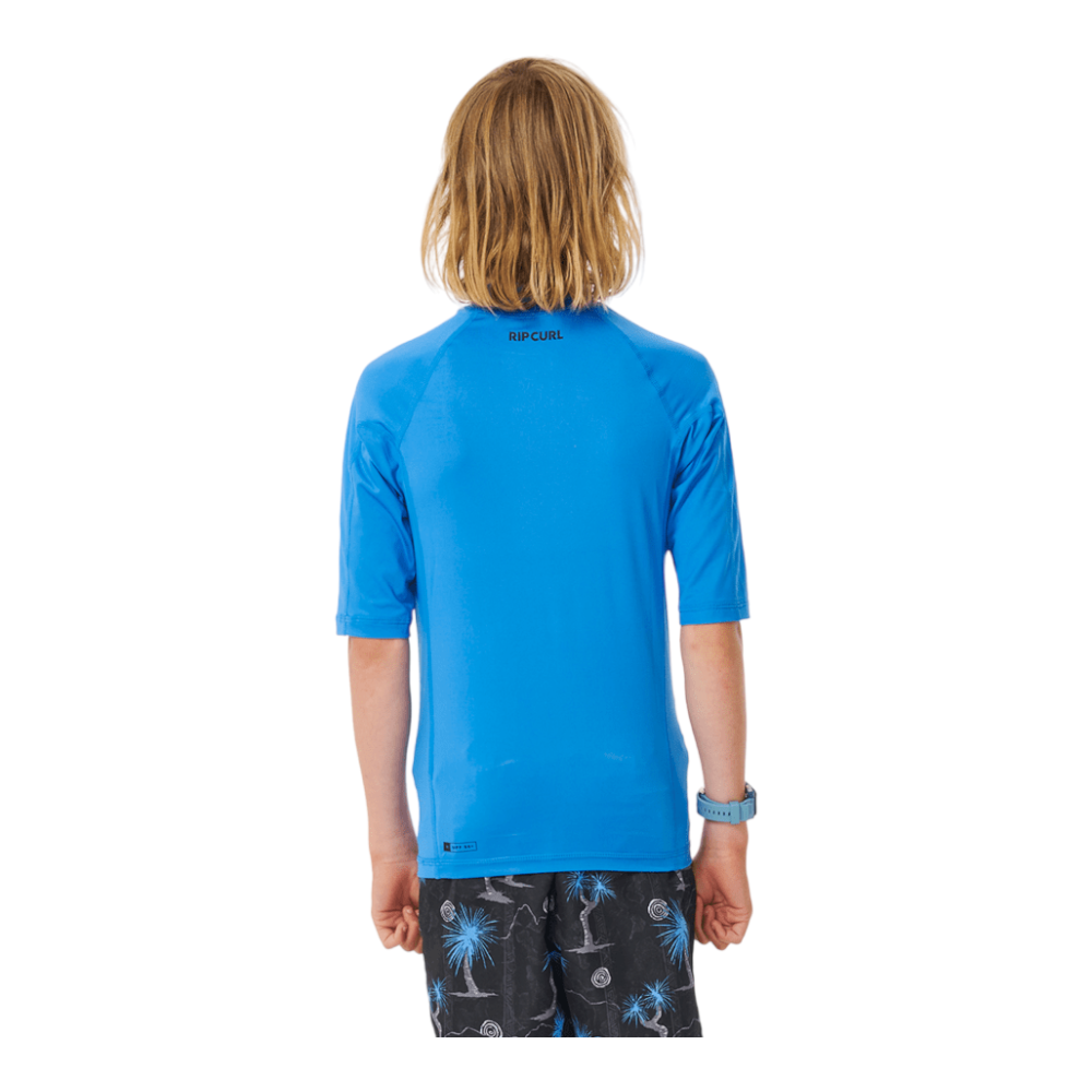 Rip Curl Brand Wave UV Short Sleeve Rash Vest - Boys (8-16 years)