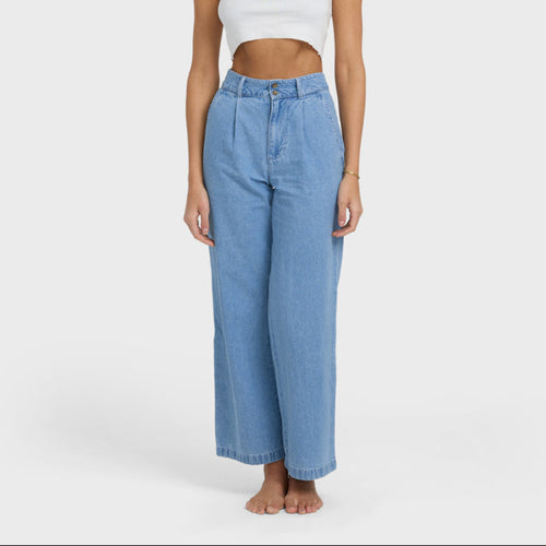 Wave Washed Pants - Blue