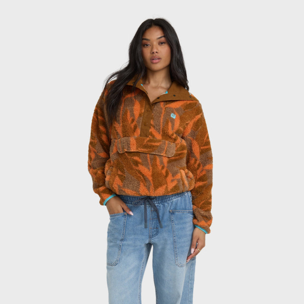 A/Div Switchback Pullover Half Snap Fleece - Orange