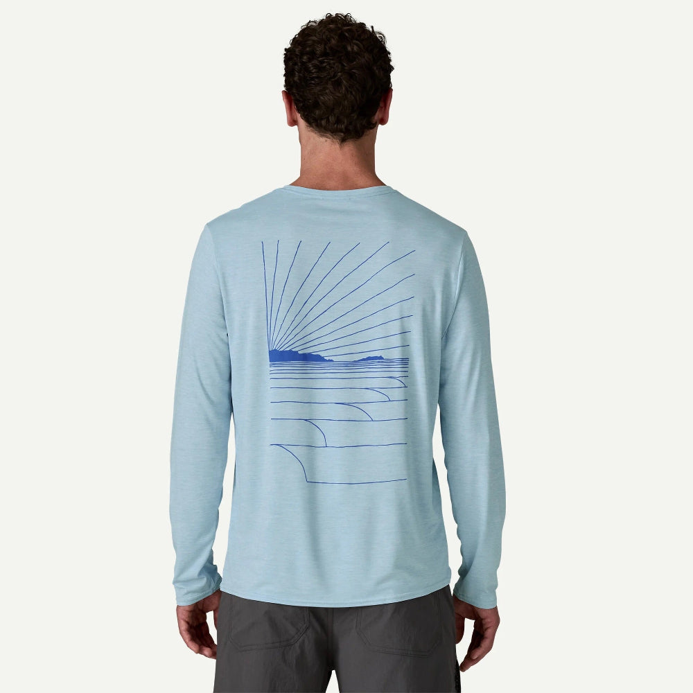 T-shirt Patagonia à manches longues et col rond pour homme - Waters