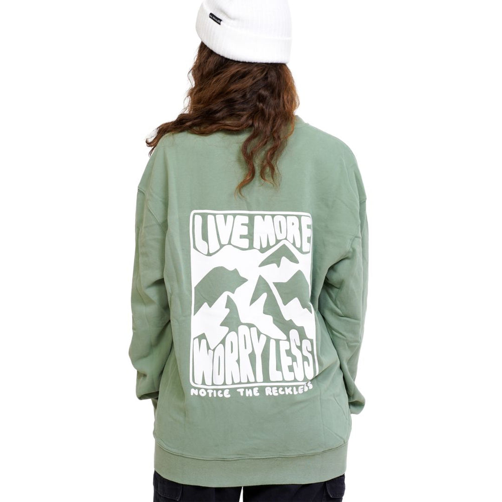 Notice The Reckless Live More Crewneck