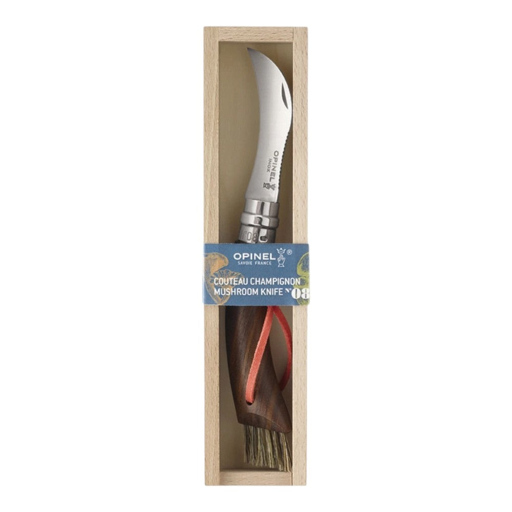 Couteau à champignon Opinel N°08 en noyer, coffret