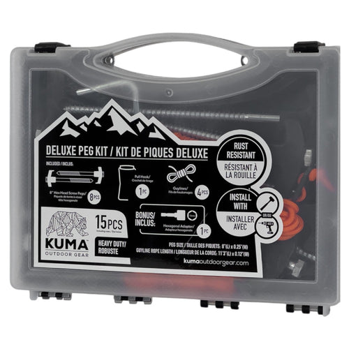 Kuma Deluxe Tente Piquets de Tente avec Bac de Rangement