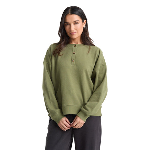 Volcom Women's Lived In Fleece Henley