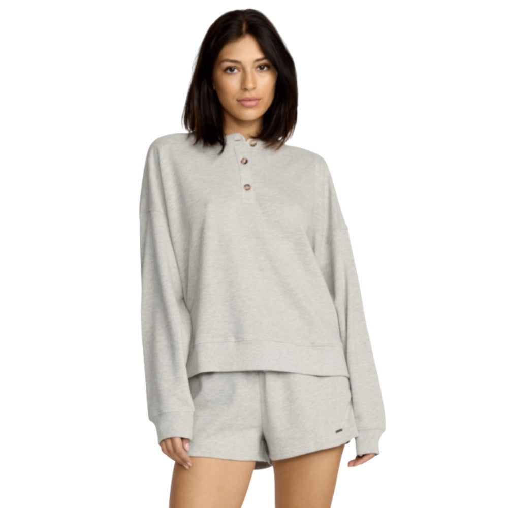 Volcom Womens Lived In Fleece Henley