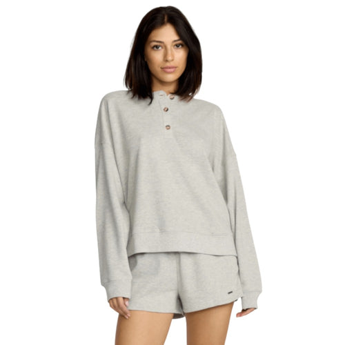 Volcom Womens Lived In Fleece Henley