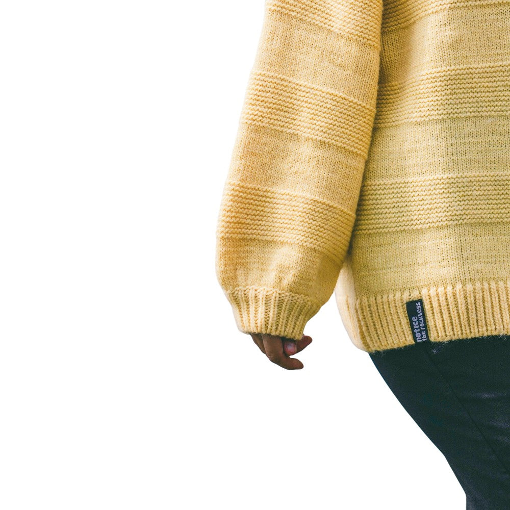 Notice The Reckless Butter Yellow Sweater