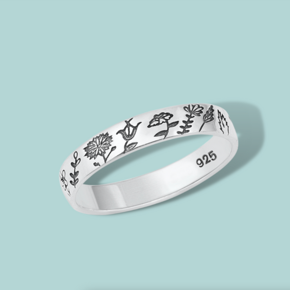 River Sea Flowers Ring