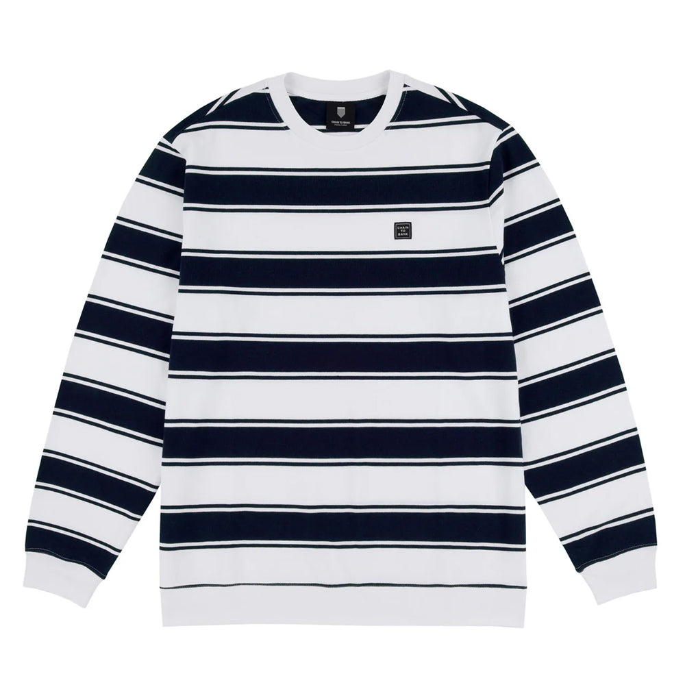 Chain To Bank Strife Stripe Long Sleeve Crew