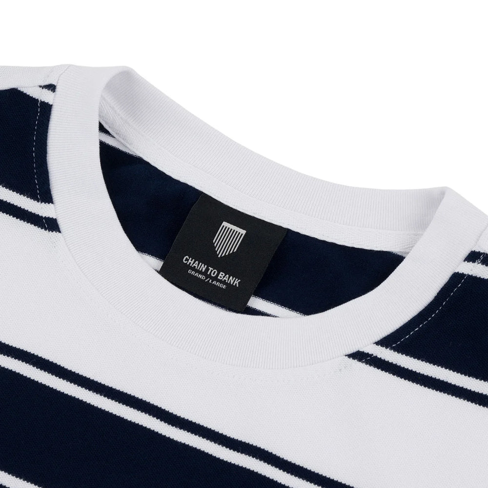 Chain To Bank Strife Stripe Long Sleeve Crew