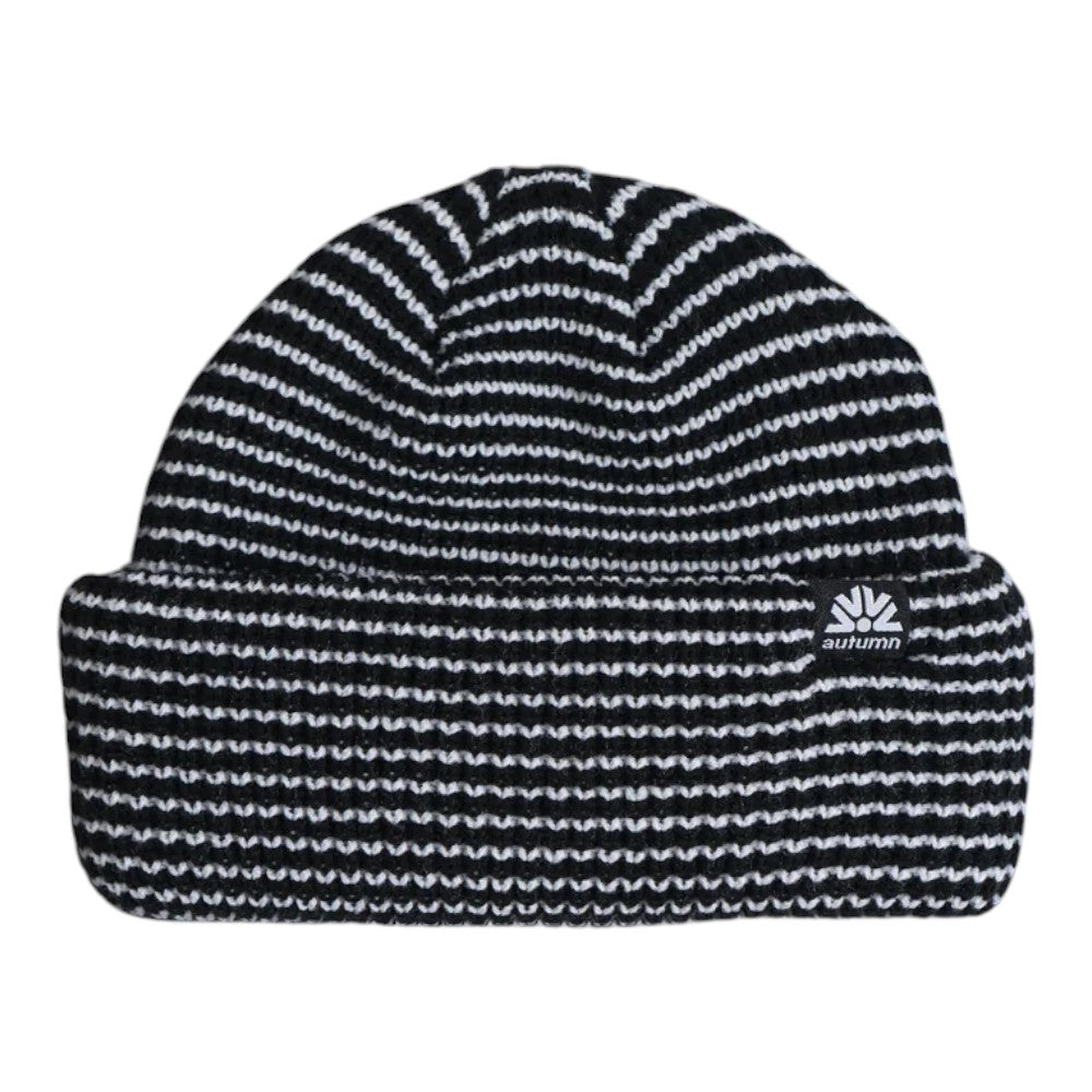 Autumn Stripe Double Roll Beanie