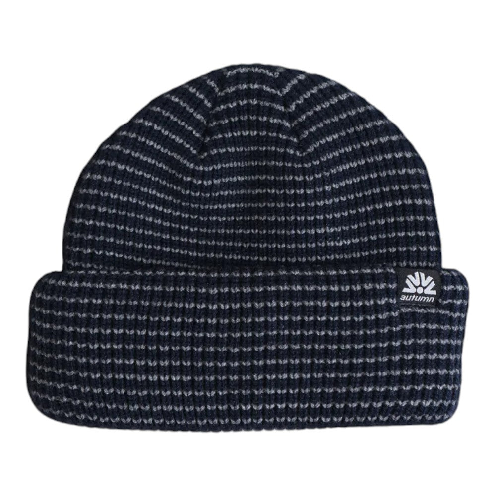 Autumn Stripe Double Roll Beanie