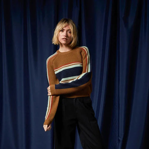 Brixton Racing Stripe Crew Sweater