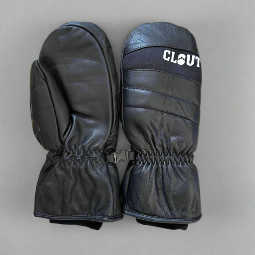 Clout Logo Leather Mitts