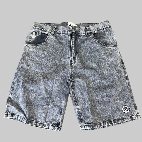 Axis Meem Denim Jorts Acid Wash Jean Shorts