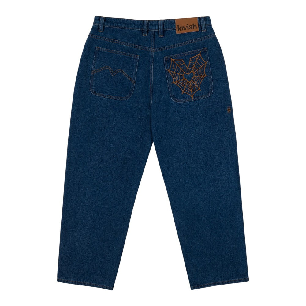 Pantalon en jean baggy 5 poches Spiderman Loviah 1990