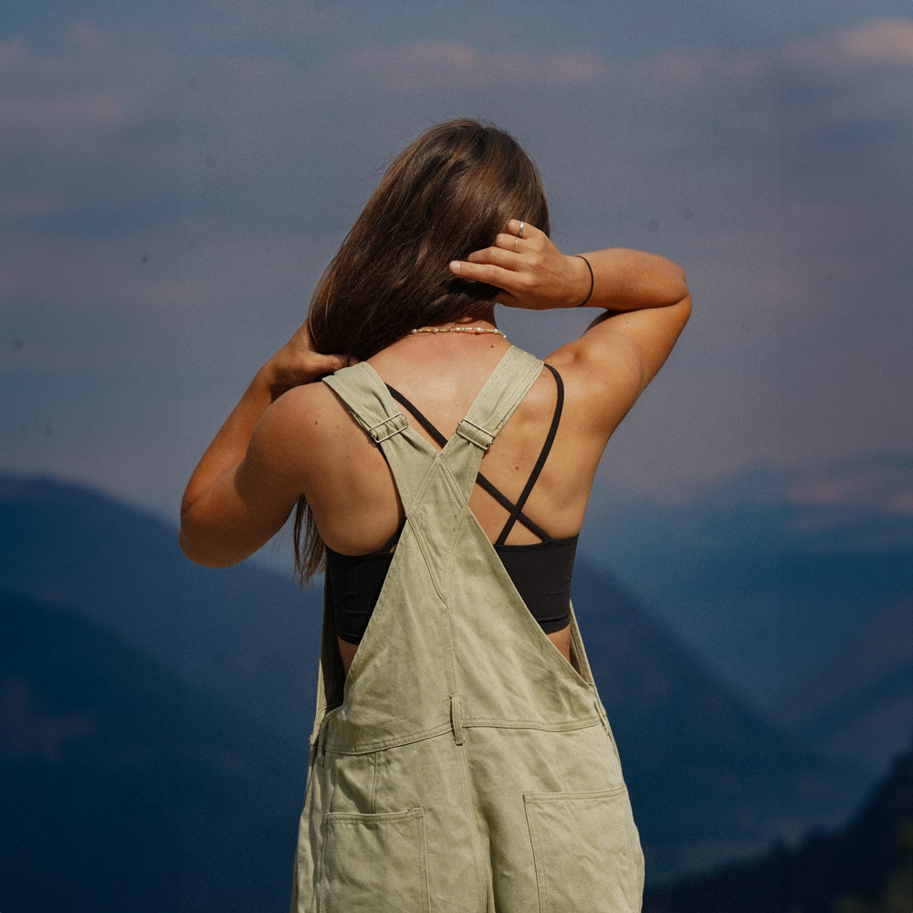 Notice The Reckless Sage Overall Shorts