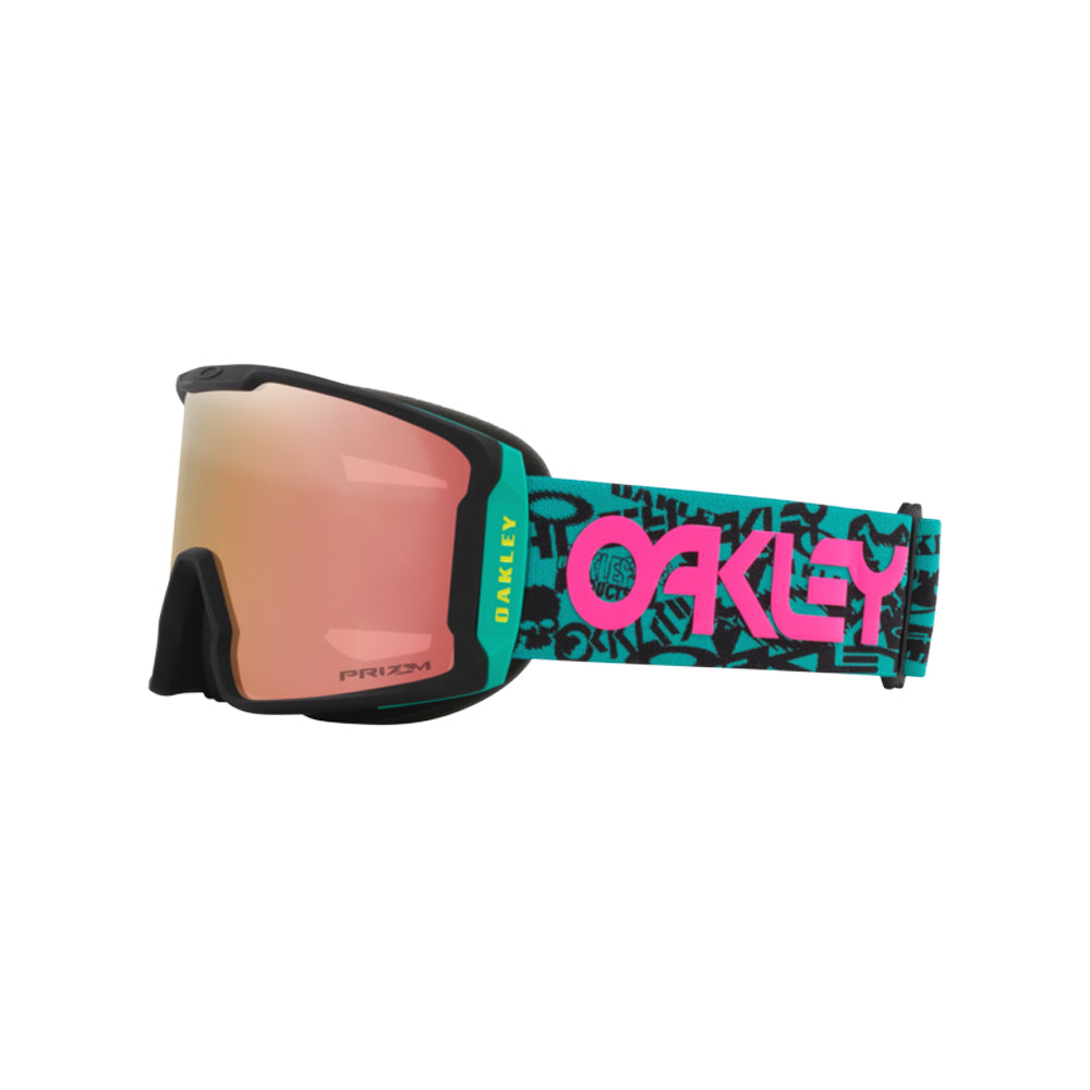 Oakley Line Miner Goggle Pink Logo Collage W/ Prizm Snow Rose