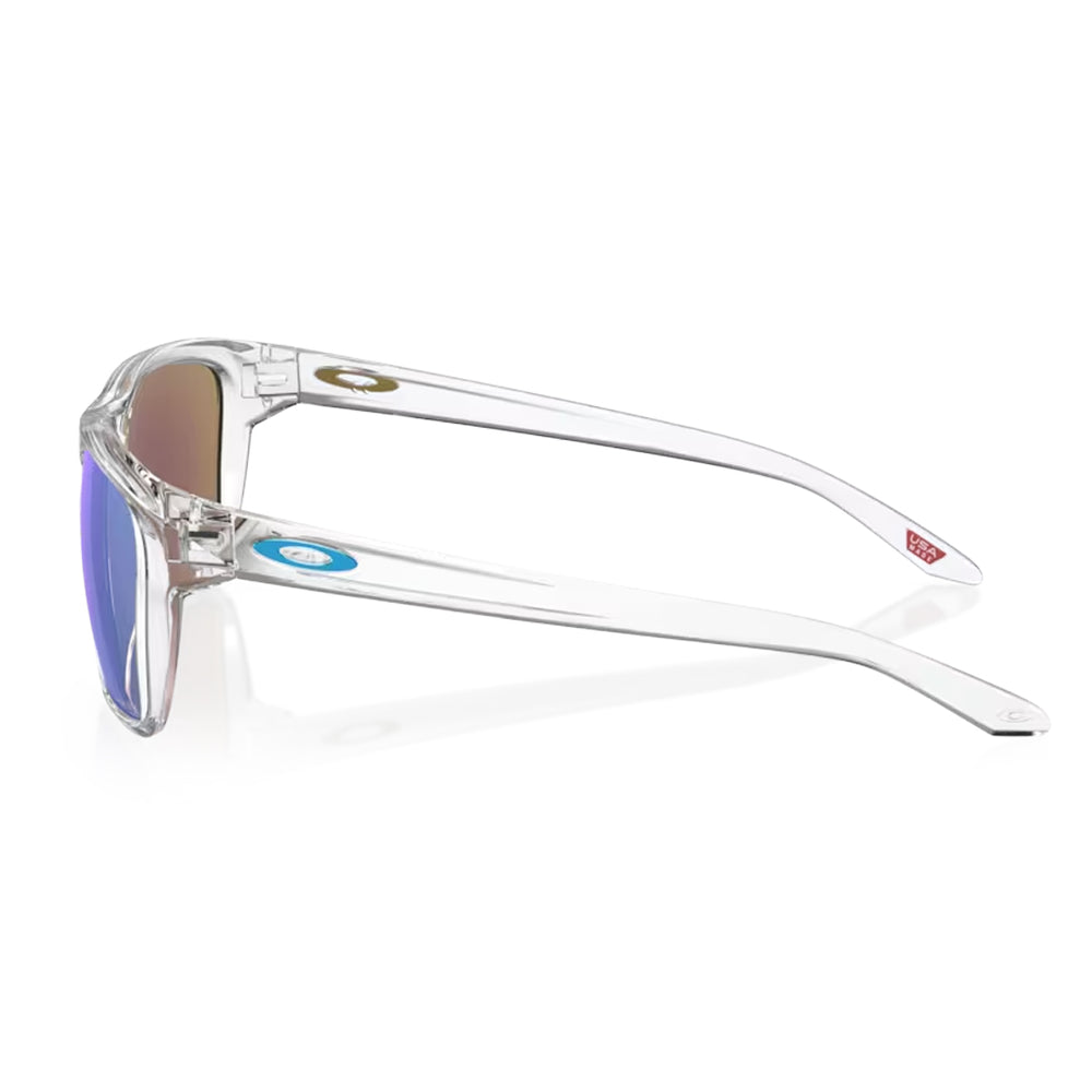 Oakley Sylas Sunglasses Polished Clear with Prizm Sapphire