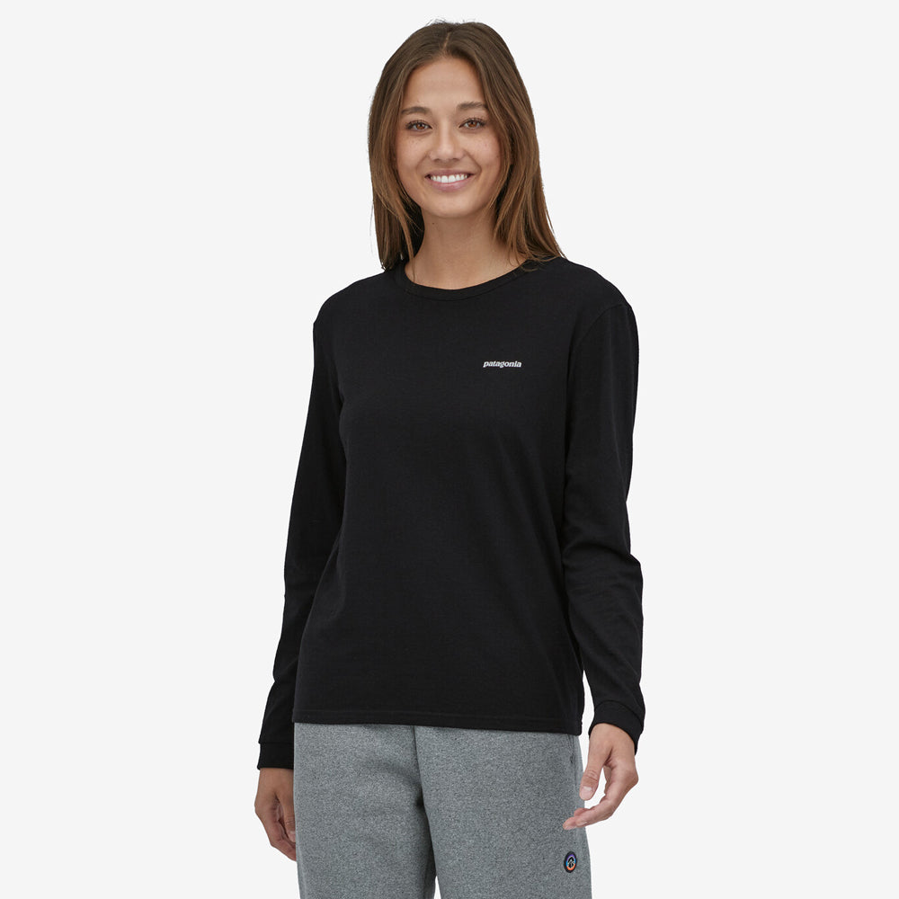 Patagonia Womens Long Sleeve P-6 Logo Responsibili-Tee