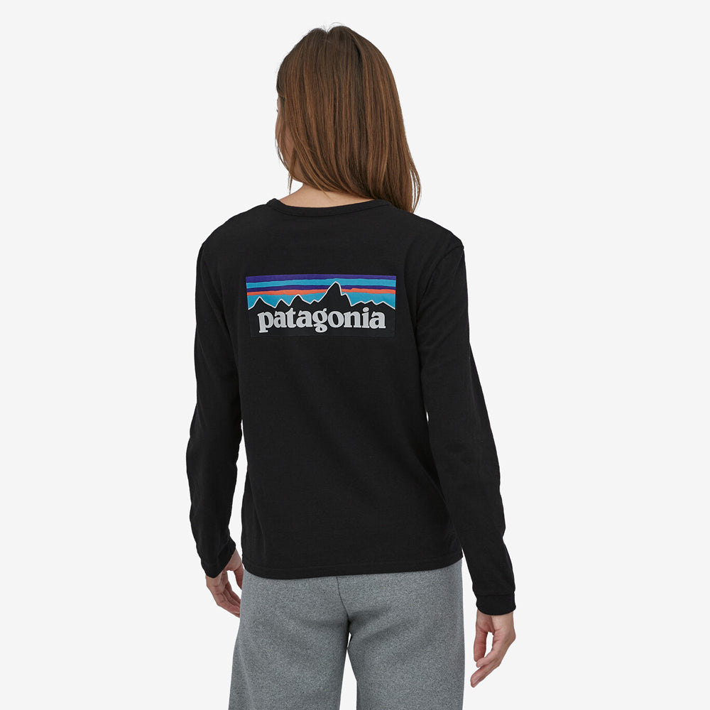 Patagonia Womens Long Sleeve P-6 Logo Responsibili-Tee