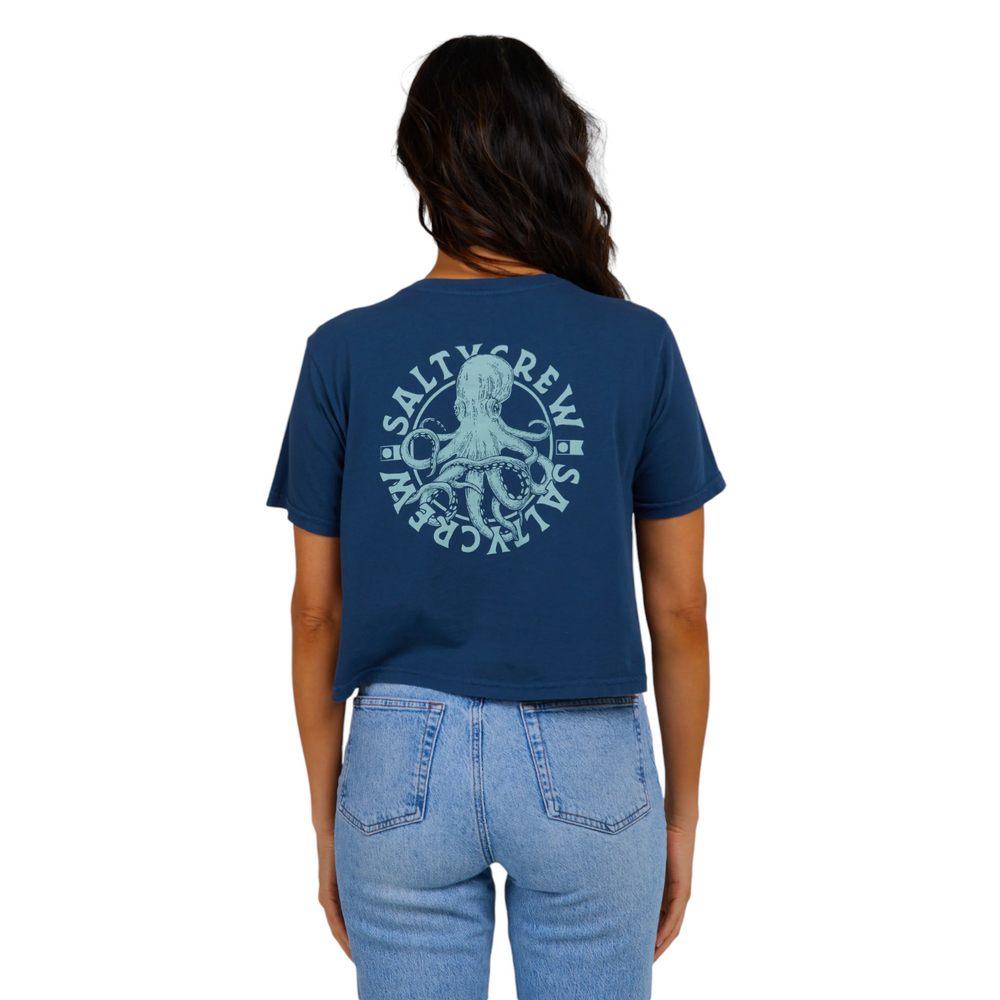 Salty Crew Womens My Friend Denim Crop Tee