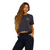 Salty Crew Womens Outlined Charcoal Crop Tee