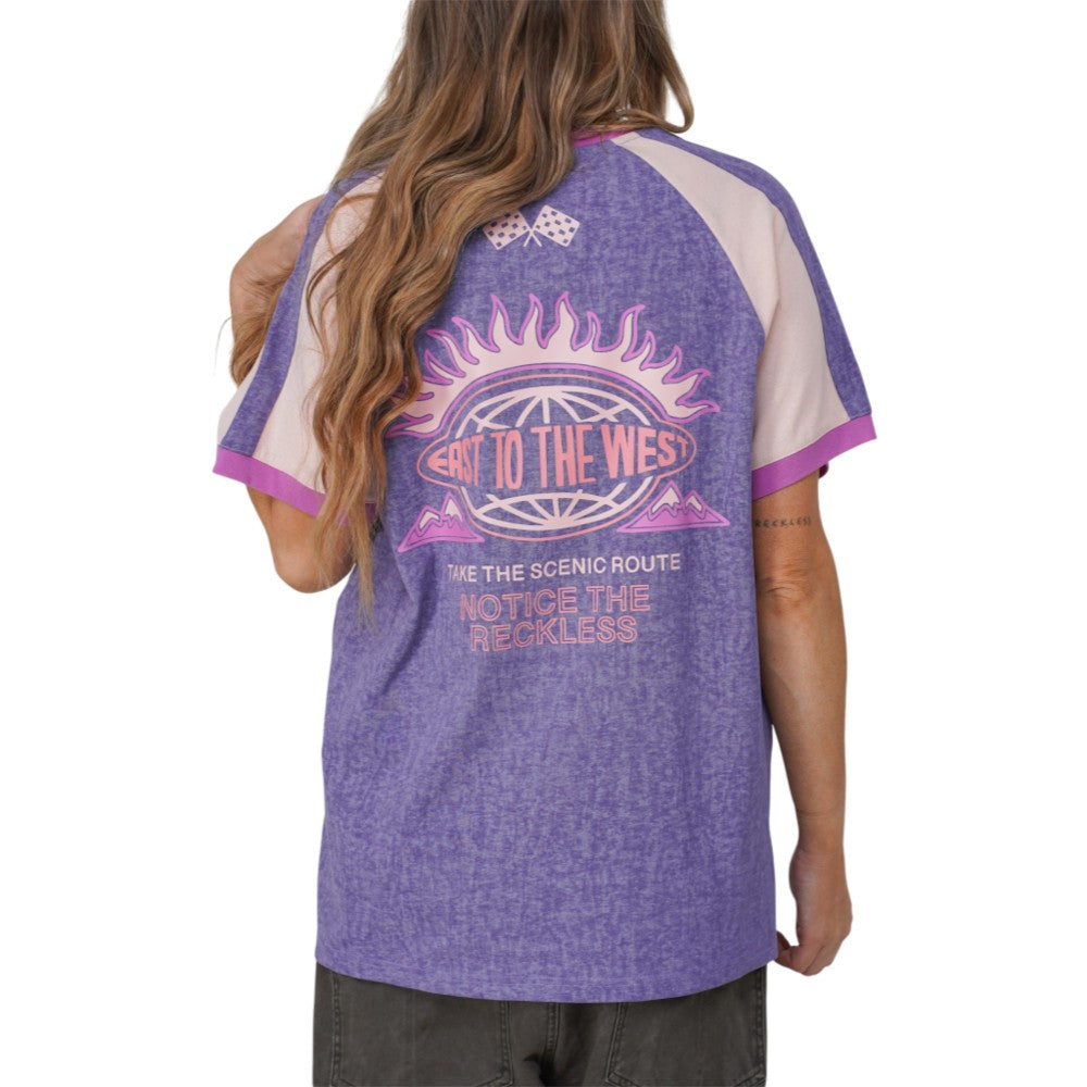 Avis Le t-shirt oversize Raglan « Reckless Scenic Route »
