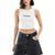 Vans Womens Blur Fitted Crop Tank - White