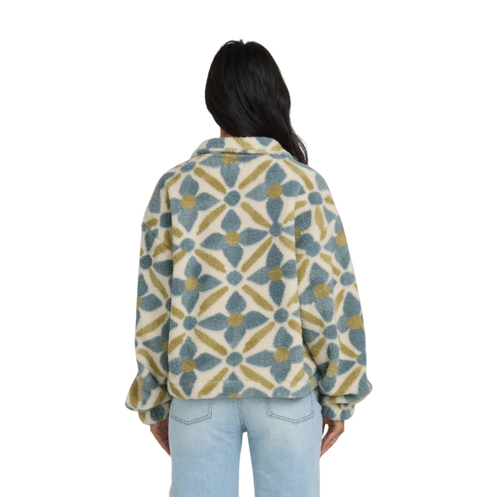 Sweat-shirt à demi-zip en sherpa Billabong All The Time pour femme