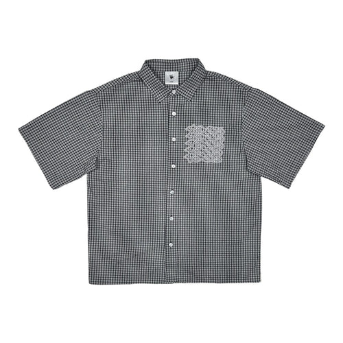 Vulgus365 Tag Button Up Shirt (dark plaid)