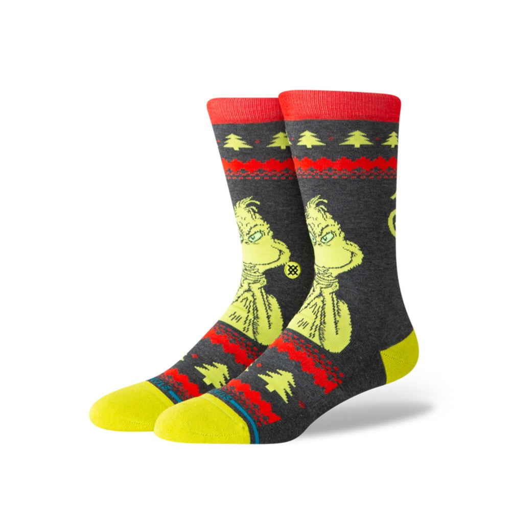 Stance Grinch Sweater Crew Socks - Black