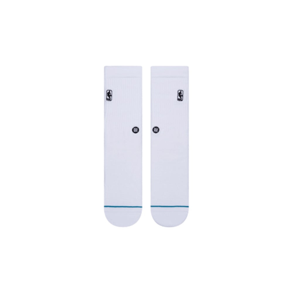 Stance NBA Logoman Crew Socks - White
