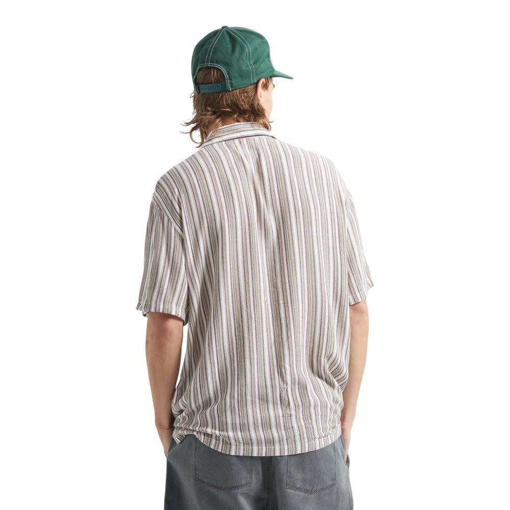 Chemise tissée à rayures torsadées Brixton Bunker MC
