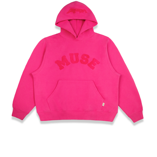 Heavyweight Chenille Hoodie  - Fuscia