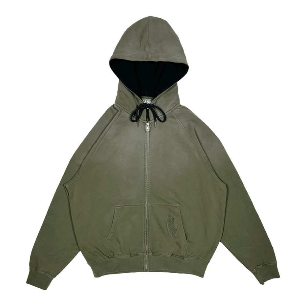Vulgus365 Cycle Zip Hoodie (washed olive)