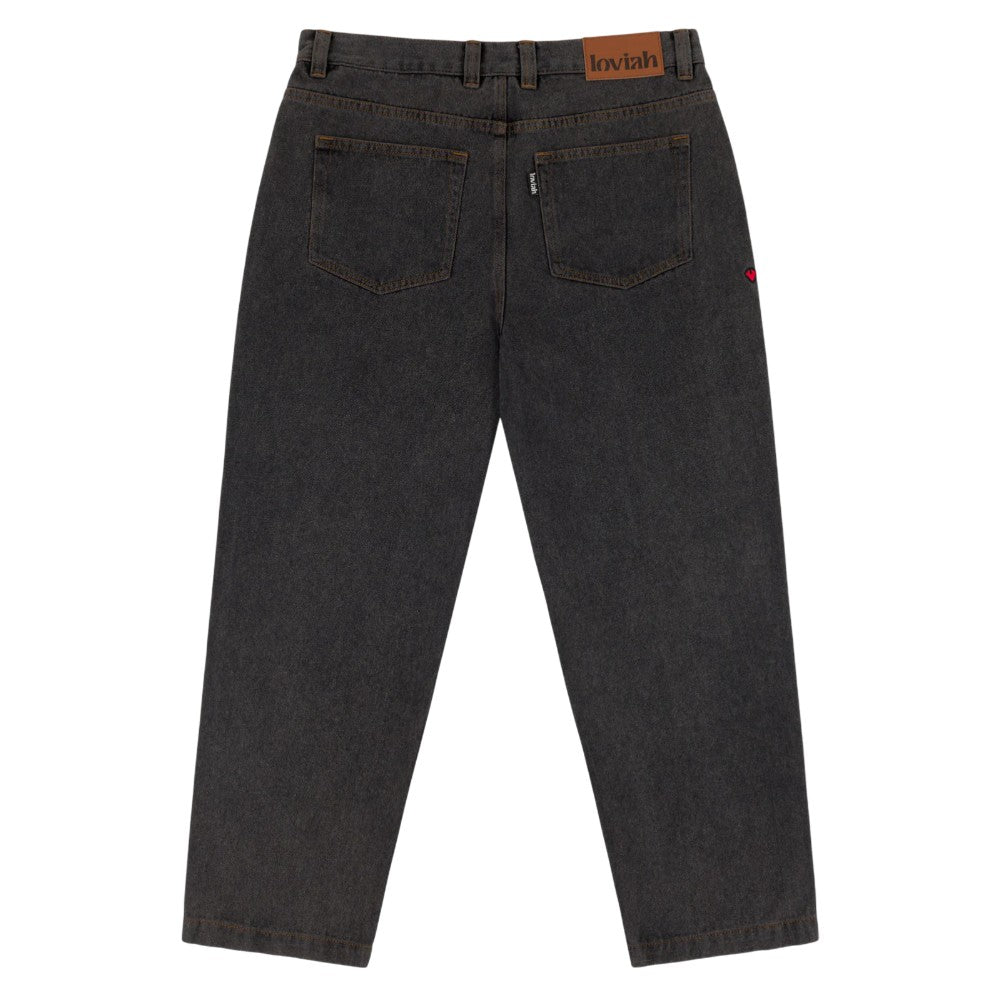 Pantalon en jean Loviah Og baggy délavé à l'acide, 5 poches