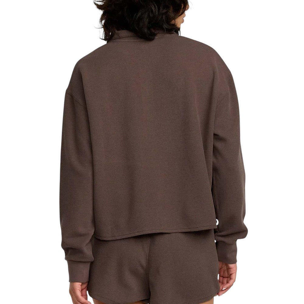 RVCA Womens Glory Waffle Pullover Crew